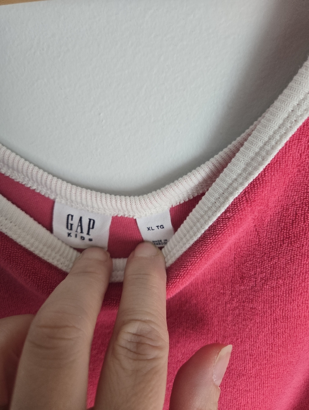GAP Hot Pink Tank One-Piece with White Trim - Picture 6 of 9